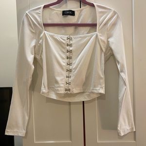 Long sleeve corset top